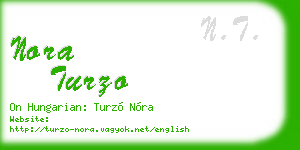 nora turzo business card